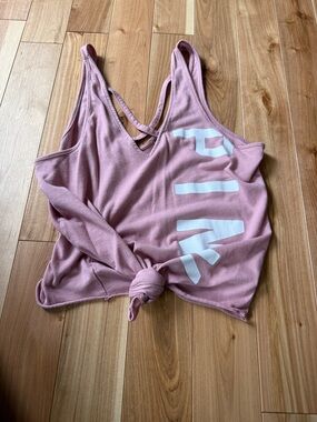 PINK Victoria's Secret Dusky Pink Logo Tank Top